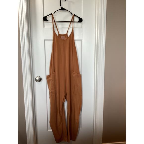 Free People Movement Women's Hot Shot Onesie Casual Orangish Brown Size Medium - Picture 3 of 11